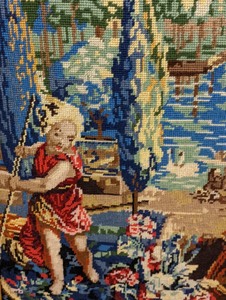 lot 67 image: Framed Needlepoint Tapestry