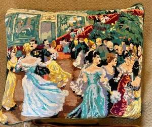 lot 184 image: 2 Handmade Needlepoint Pillows
