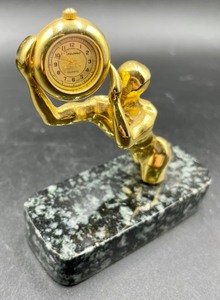 lot 187 image: Sorano Marble Base Art Deco Clock
