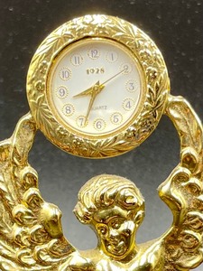 lot 198 image: 1928 Golden Figurine Clock