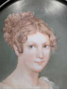 lot 83 image: West German Painted Portrait Plate