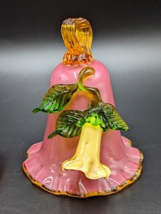 lot 263 image: Pretty Pair of Art Glass Bells