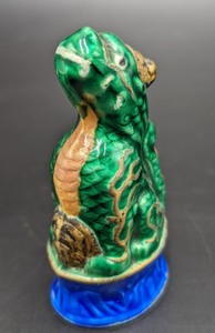 lot 299 image: Pair of Small Chinese Enamel Dragon Figurines