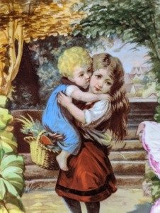 lot 402 image: Painted French Porcelain Dish