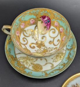 lot 405 image: Pretty Painted Teacups