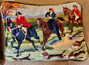 lot 331 image: 2 Neat Needlepoint Pillows