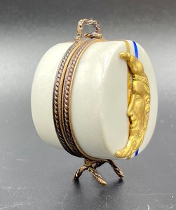 lot 372 image: Limoges of France Half Moon Face Trinket Box