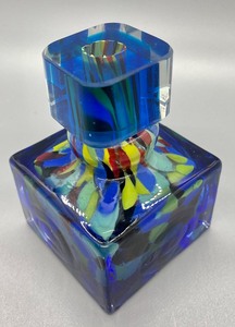 lot 433 image: Colorful Art Glass Perfume Bottle Made by Murano Glassware