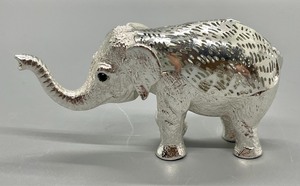 lot 328 image: Christofle Lumiere DArgent Silver Plated Elephant Figurine