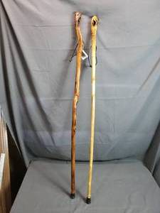 lot 178 image: Pair of Wood Walking Sticks