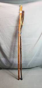 lot 185 image: Pair of Wood Walking Sticks