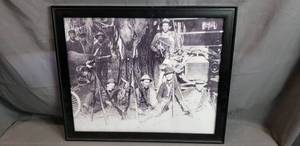 lot 193 image: Old Hunting Picture Print