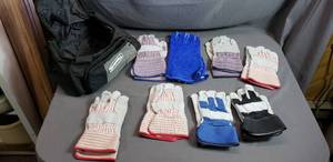 lot 214 image: 8 Pairs of Gloves and Bag
