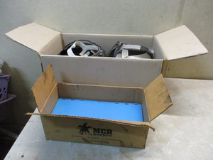 lot 2 image: Lot of Used Faceshield Frames and Mostly Full of box of new inserts