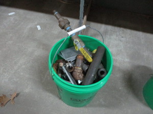 lot 11 image: Bucket of Gas Fittings and FRP Plates