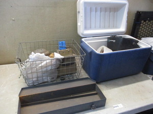 lot 126 image: Tote of electrical Supplies