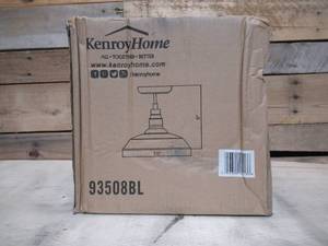 Kenroy Home Dale Black 1-Light Outdoor Semi Flush Mount Light