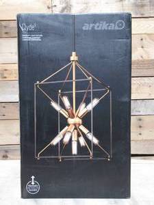 Artika Clyde 9-Light Black Sputnik Modern Industrial Hanging Pendant Light for Kitchen Dining Room