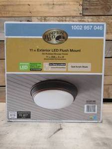 Hampton Bay Oil Rubbed Bronze Integrated LED Outdoor Flush Mount