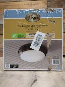 Hampton Bay Oil Rubbed Bronze Integrated LED Outdoor Flush Mount