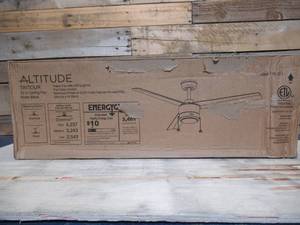 Altitude Tritour 52 in. Integrated LED Indoor Matte Black Ceiling Fan with White Color Changing Light Kit