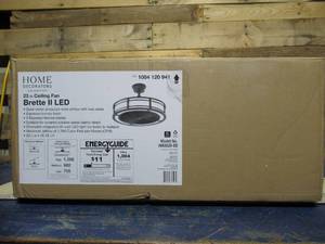 Home Decorators Collection Brette II 23 in. LED IndoorOutdoor Espresso Bronze Ceiling Fan with Light and Remote Control