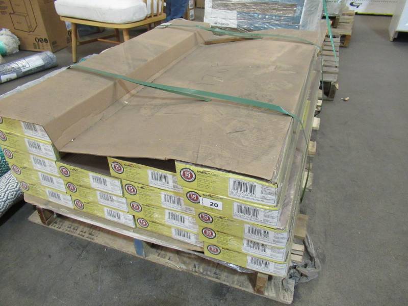 lot 20 image: 17 CASES (405 Sq Ft) of Goldwyn Cherry 7 mm Thick x 8.03 in. Wide x 47.64 in. Length Laminate Flooring (23.91 sq. ft.  case)