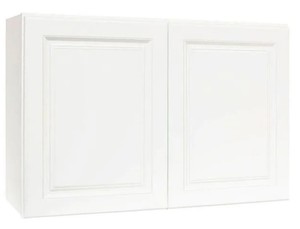 lot 339 image: Hampton Bay Assembled 36x23.5x12 in. Wall Bridge Kitchen Cabinet in Satin White