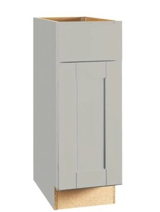 lot 341 image: Hampton Bay Shaker Dove Gray Stock Assembled Base Kitchen Cabinet with Ball-Bearing Drawer Glides (12 in. x 34.5 in. x 24 in.)