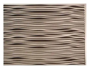 lot 357 image: 5 New sheets of Fasade 18.25 in. x 24.25 in. Brushed Nickel Waves PVC Decorative Tile Backsplash