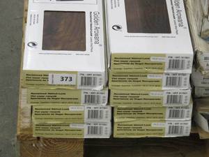 lot 373 image: Roughly 180 Sq Ft (9 Boxes) of Golden Arowana Luxury Vinyl Tile Reclaimed-Walnut Look 20 Sq. Ft. per Case