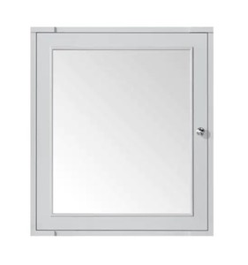 lot 387 image: Home Decorators Collection Aberdeen 24 in. x 27 in. Surface Mount Medicine Cabinet in Dove Gray