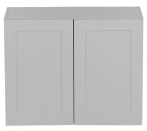 lot 391 image: Hampton Bay Cambridge Shaker Assembled 30 in. x 24 in. x 12.5 in. Wall Cabinet in Gray