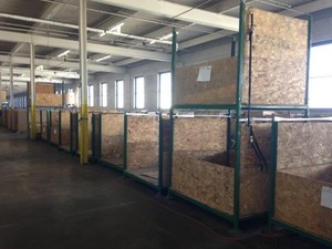 lot 300 image: 7 Stackable MetalWood Storage PalletRacking