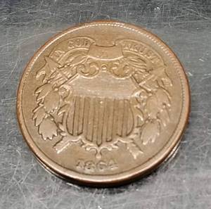1864 US TWO CENT PIECE