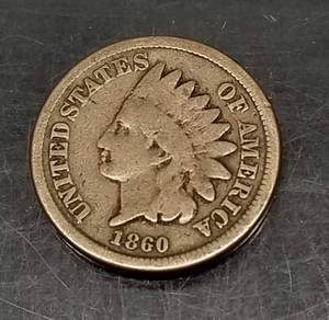 1860 CN US INDIAN HEAD CENT
