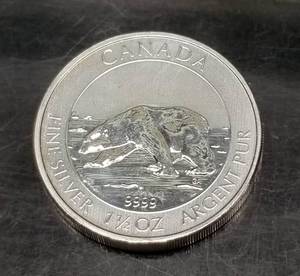 2013 CANADA POLAR BEAR 1.5 TROY OZ .9999 FINE SILVER