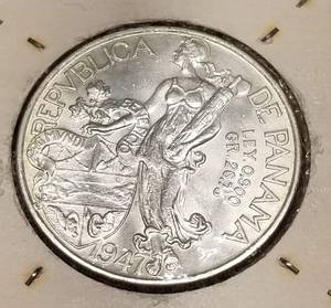 1947 PANAMA BALBOA 26.73 grams 90% SILVER
