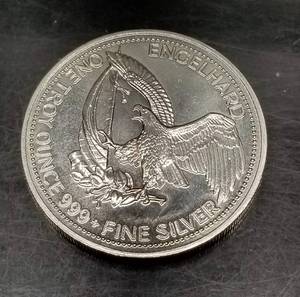 1987 ENGELHARD AMERICAN PROSPECTOR 1 TROY OZ .999 FINE SILVER
