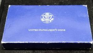 1986 US 2 COIN COMMEMORATIVE SET SILVER DOLLAR CLAD HALF