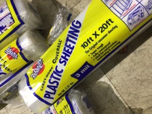 Warps 10ft x 20 ft clear 3.0 mil plastic sheeting
