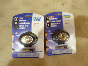 lot 117 image: 2 Power Zone 3 in 1 LED Headlamps