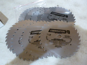 lot 173 image: 9 Combination Rip and Crosscut Saw Blades