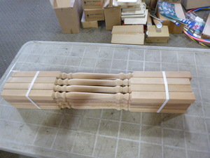 lot 208 image: Wooden Spindles