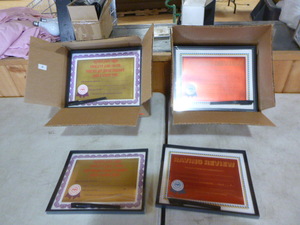 lot 371 image: 2 Boxes of Framed Certificates with Pens