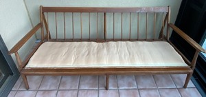 Mid Century Wooden Sofa Futon