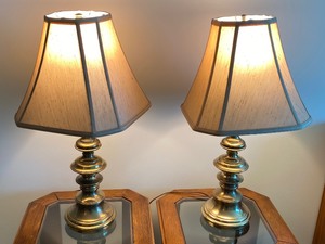 Pair of Brass Vintage Table Lamps