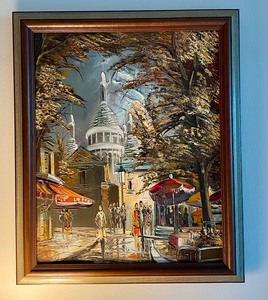 Vintage Framed Oil on Canvas Scenic Painting