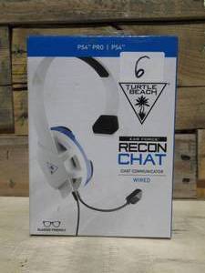 lot 6 image: Turtle Beach Recon Chat Wired Gaming Headset for PlayStation 45 - White
