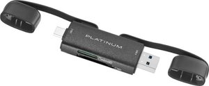 lot 24 image: Platinum - UHS-I USB-CUSB 3.2 Gen 1 Memory Card Reader - Black